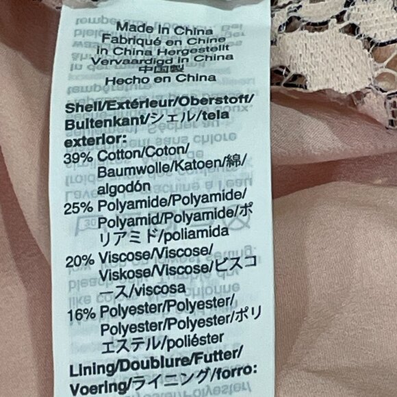 (NEW) J. CREW Button Down Lace Blouse W/Cami Style#J8168, Pink/Black - 14 - Picture 12 of 13